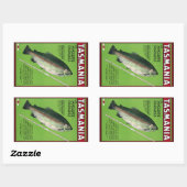 Tasmania ~ Das Paradies des Anglers Rechteckiger Aufkleber (Blatt)