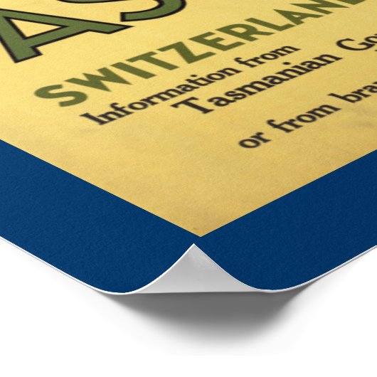 Tasmania "Die Schweiz des Südens" Poster (Ecke)