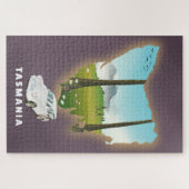 Tasmania illustrierte Karte Reiseplakat. Puzzle (Horizontal)