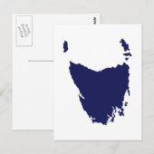 Tasmania-Karte Postkarte (Vorne/Hinten)