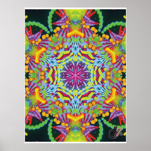 Tasmania Kinetic Collage Kaleidoscope Poster (Vorne)