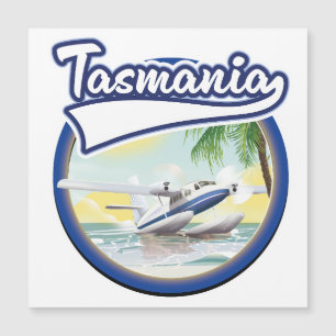 Tasmania Reise Logo Magnetkarte