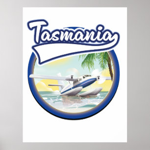 Tasmania Reise Logo Poster