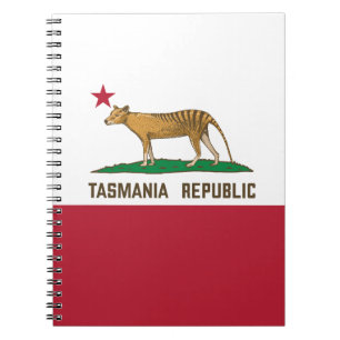 Tasmania Republic Thylacine Flag Tasmanischer Tige Notizblock