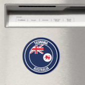Tasmania Round Emblem Magnet (In Situ (Geschirrspüler))