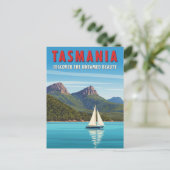 Tasmania Sailboat Australia Postkarte (Stehend Vorderseite)