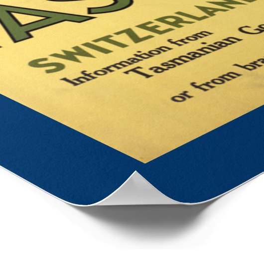 Tasmania ~ Schweiz des Südens Poster (Ecke)