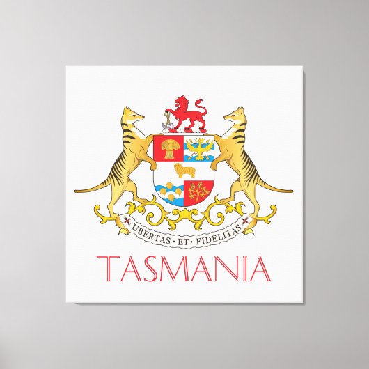 Tasmania-Wappen Leinwanddruck (Vorderseite)