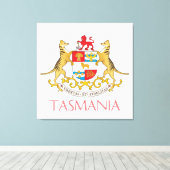 Tasmania-Wappen Leinwanddruck (Insitu (Holzboden))