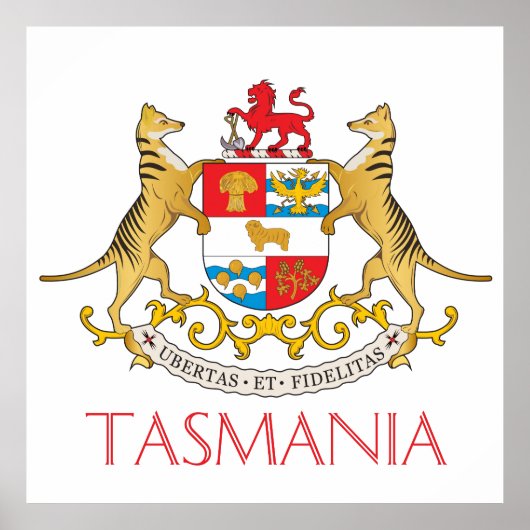 Tasmania-Wappen Poster (Vorne)