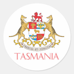 Tasmania-Wappen Runder Aufkleber