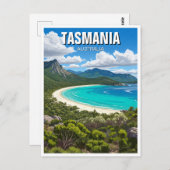 Tasmania Wineglass Bay Australien Postkarte (Vorne/Hinten)