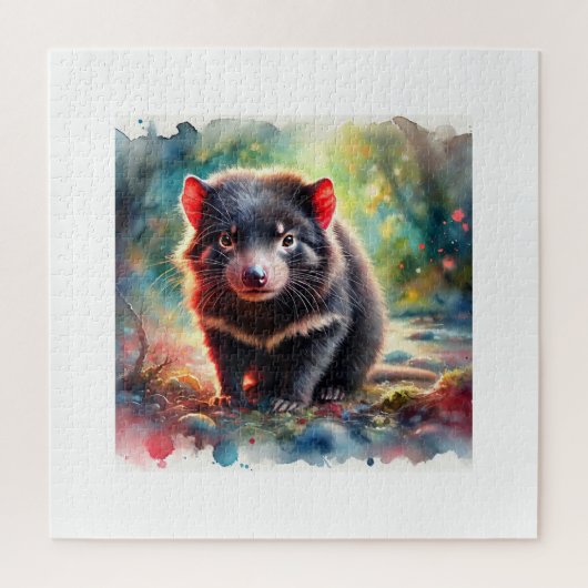 Tasmanian Devil 240824AREF116 - Watercolor Puzzle (Vertikal)