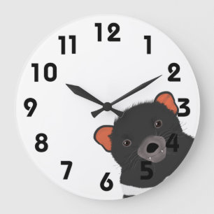 Tasmanian Devil Acrylic Wall Clock Große Wanduhr