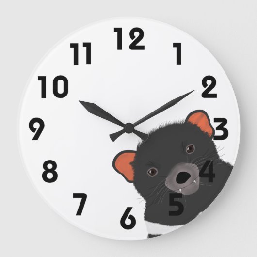 Tasmanian Devil Acrylic Wall Clock Große Wanduhr (Vorderseite)