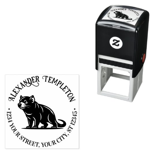 Tasmanian Devil Australia Name Rücksendeadresse #1 Permastempel (Beispiel)