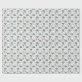 Tasmanian Devil Baby Pastell Watercolor Muster Geschenkpapier (Flach)