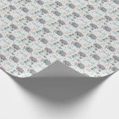 Tasmanian Devil Baby Pastell Watercolor Muster Geschenkpapier (Ecke)