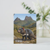 Tasmanian Devil Cradle Mountain Travel Postkarte (Stehend Vorderseite)
