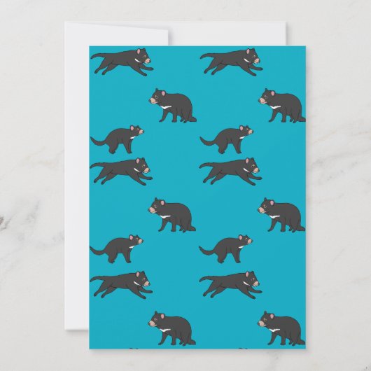 Tasmanian Devil Danke Karte (Rückseite)