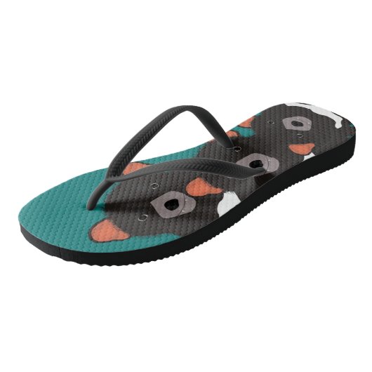 Tasmanian Devil Flip Flops Badesandalen (Schrägansicht)