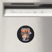 Tasmanian Devil Fußballclub-Abzeichen Magnet (In Situ (Geschirrspüler))