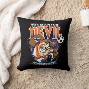 Tasmanian Devil Fußballverein-Abzeichen Kissen
