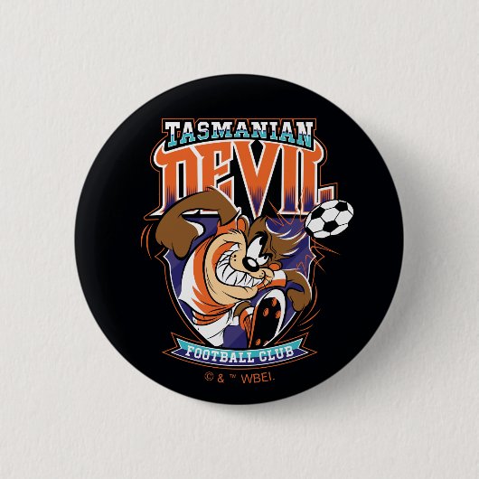 Tasmanian Devil Fußballverein-Wappen Button (Vorderseite)
