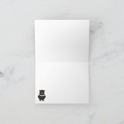 Tasmanian Devil Grußkarte Karte (Innenseite)