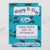 Tasmanian Devil Happy Birthday Einladung (Vorne/Hinten)