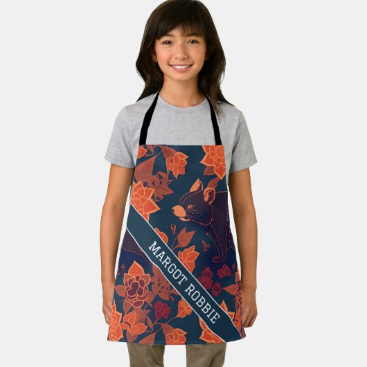 Tasmanian Devil Retro farbenfrohe Muster Schürze (Insitu)