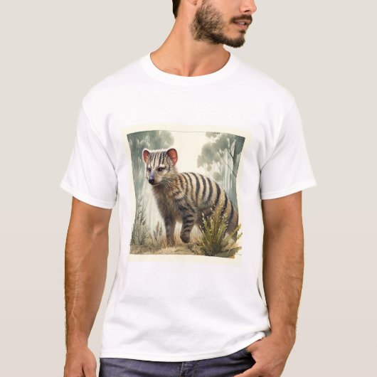Tasmanian Tiger in Watercolor REF25 - Watercolor T-Shirt (Vorderseite)