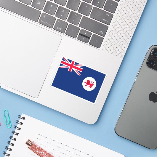 Tasmanie Aufkleber (Laptop mit iPhone)