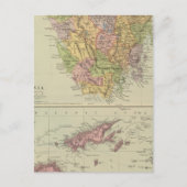 Tasmanie, Fidschi Postkarte (Vorderseite)