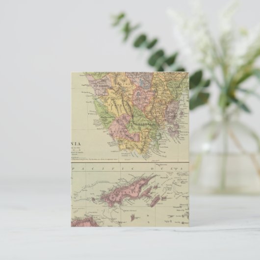 Tasmanie, Fidschi Postkarte (Stehend Vorderseite)