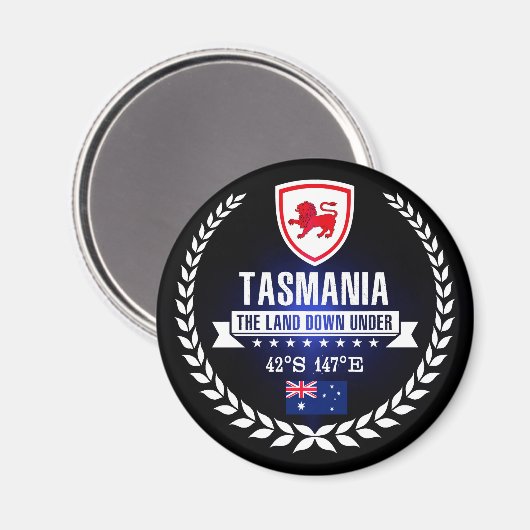 Tasmanie Magnet (Vorderseite/Rückseite)