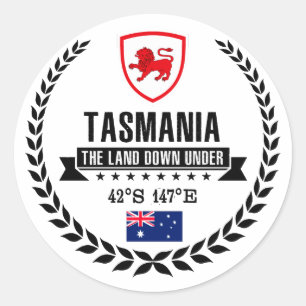 Tasmanie Runder Aufkleber