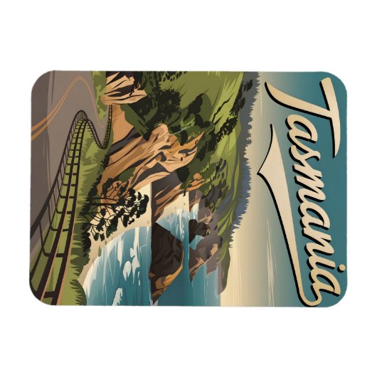 Tasmanie Vintag Magnet (Horizontal)