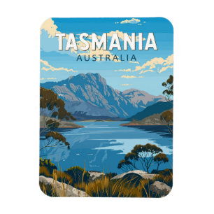Tasmanien Australien Reise Kunst Vintage Magnet