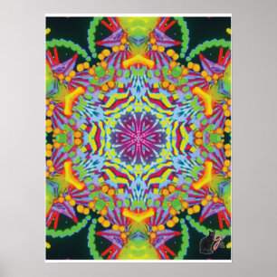 Tasmanien Kinematische Collage Kaleidoskop Poster