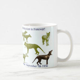 Tasmanische Tigerthylacine-Tasse Kaffeetasse