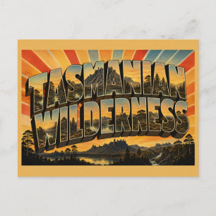 Tasmanische Wildnis TAS Vintage Reise Kunst Postkarte
