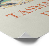 Tasmanischer Teufel, ikonisches Tier Tasmania Aust Poster (Ecke)