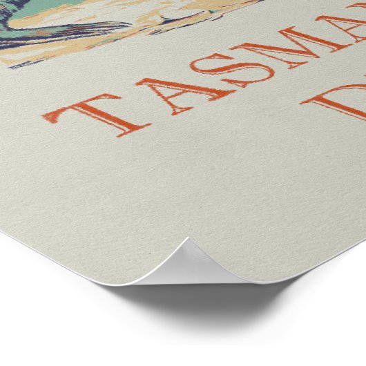 Tasmanischer Teufel, ikonisches Tier Tasmania Aust Poster (Ecke)