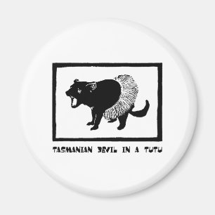 Tasmanischer Teufel in einem Tutu Magnet