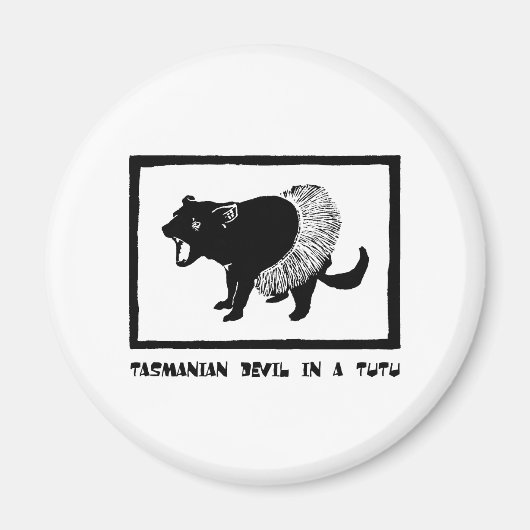 Tasmanischer Teufel in Tutu Magnet (Vorne)