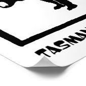Tasmanischer Teufel in Tutu Poster (Ecke)