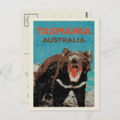 Tasmanischer Teufel, Insel Tasmanien, Australien Postkarte (Vorne/Hinten)