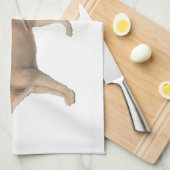 Tasmanischer Tiger Thyalcine Johns Gould Geschirrtuch (Viertel Falte)