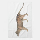 Tasmanischer Tiger Thyalcine Johns Gould Geschirrtuch (Vertikal)